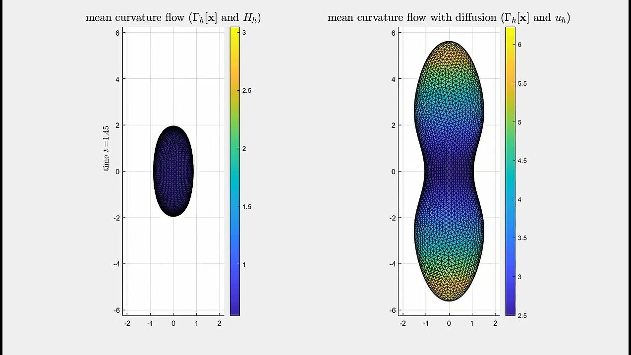 Comparing mean curvature flow with diffusion-forced mean curvature flow