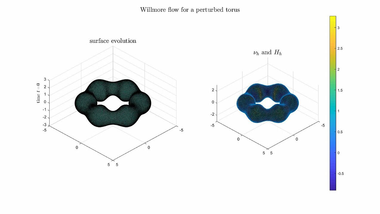 Willmore flow for a perturbed torus